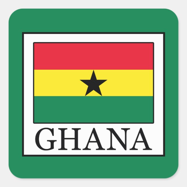 Ghana Square Sticker (Front)
