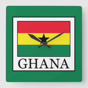 Ghana Square Wall Clock