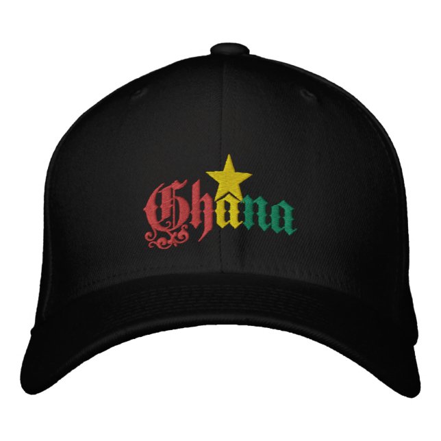 Ghana Star flag of Ghana Ghanian cap (Front)
