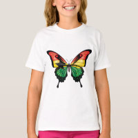 Ghana Swallowtail Butterfly Flag Sticker