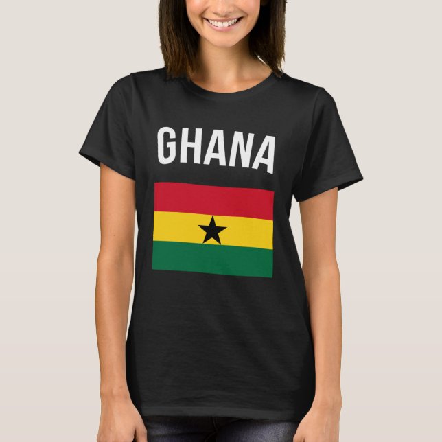 Ghana Vacation Souvenir Ghanaian Flag Ghana Flag T-Shirt (Front)
