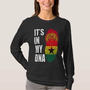 Ghanaian And Kyrgyzstani Mix Dna Heritage Flag T-Shirt