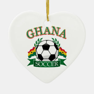 Ghanaian Soccer Designs Ceramic Tree Decoration