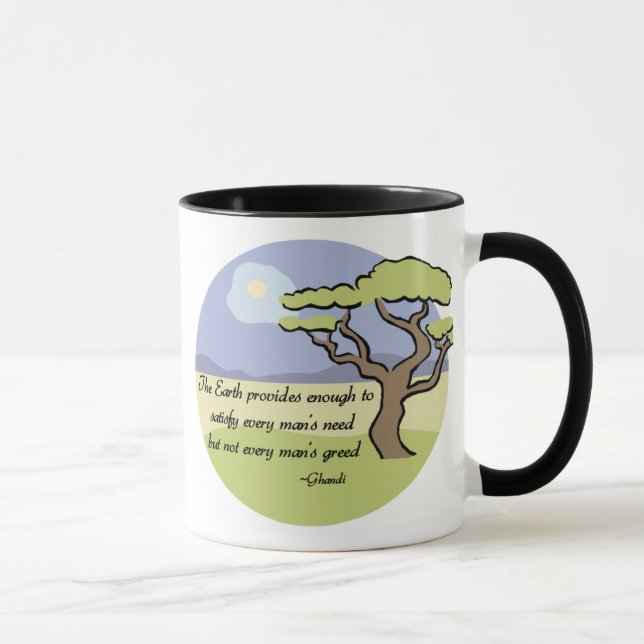 Ghandi Earth quote Mug (Right)