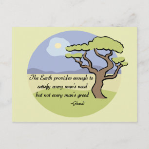 Ghandi Earth quote Postcard