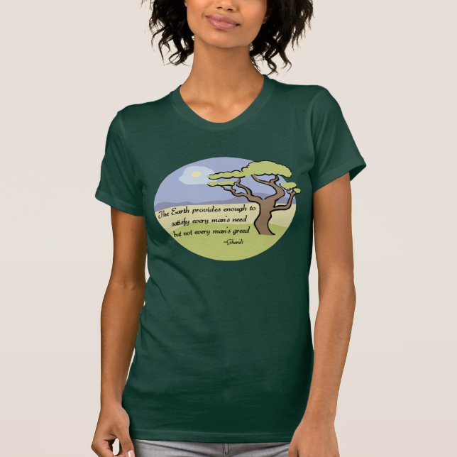 Ghandi Earth quote t-shirt (Front)