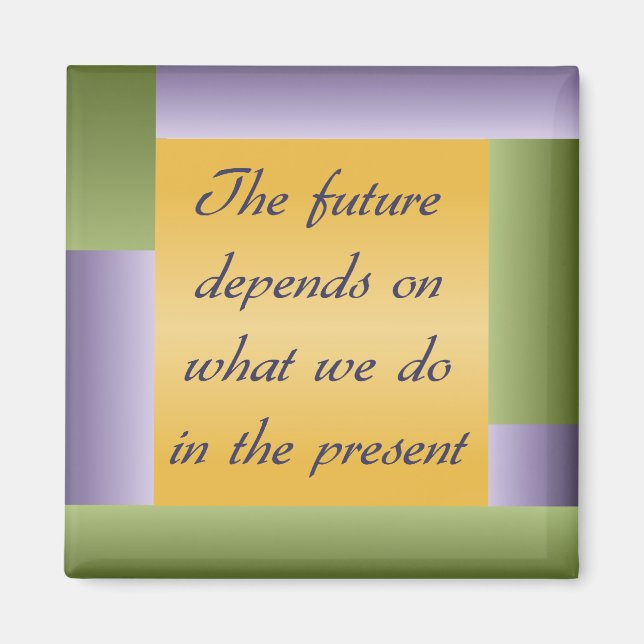 Ghandi inspirational quote Magnet (Front)