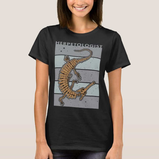 Gharial biologist reptiles zoology herpetology T-Shirt (Front)