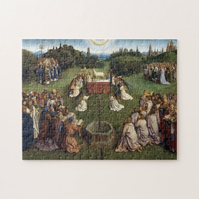 Ghent Altarpiece(detail), Van Eyck Brothers Jigsaw Puzzle (Horizontal)