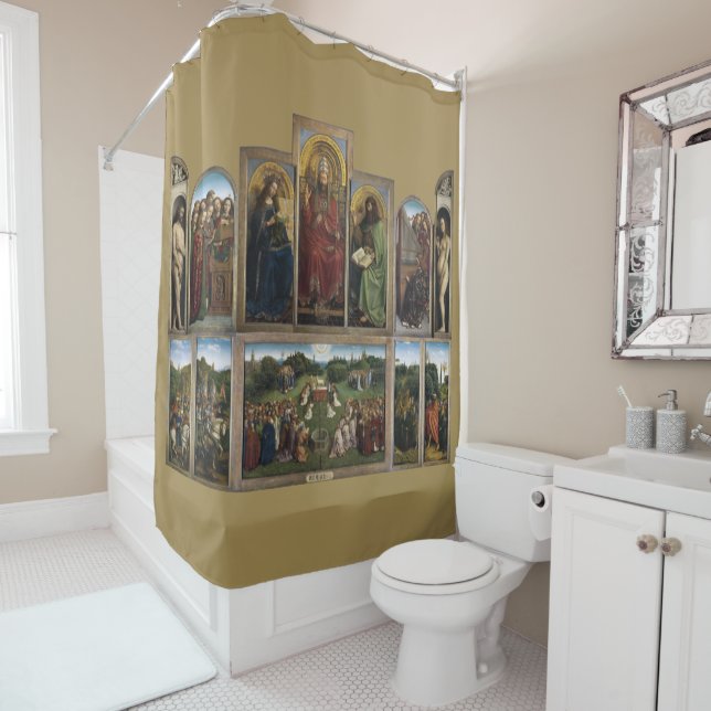 Ghent Altarpiece(detail), Van Eyck Brothers Shower Curtain (In Situ)