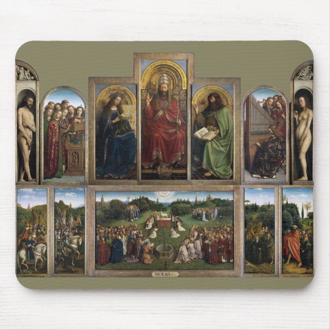 Ghent Altarpiece, Van Eyck Brothers Mouse Pad (Front)