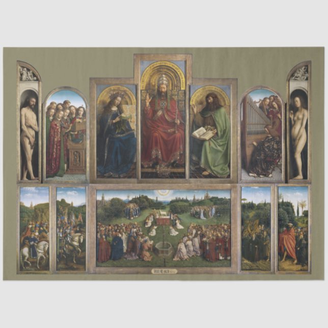 Ghent Altarpiece, Van Eyck Brothers Tissue Paper (Front)