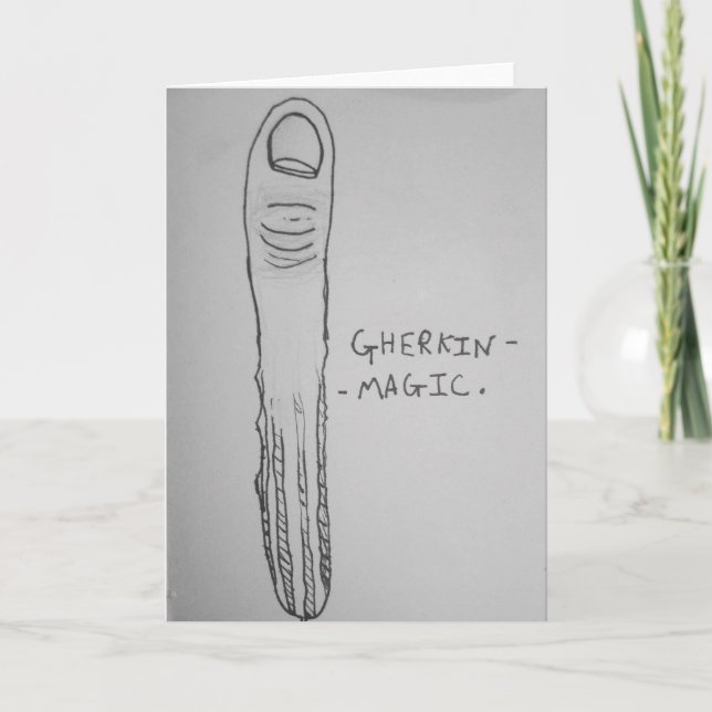 Gherkin Greetings Card. Card (Front)