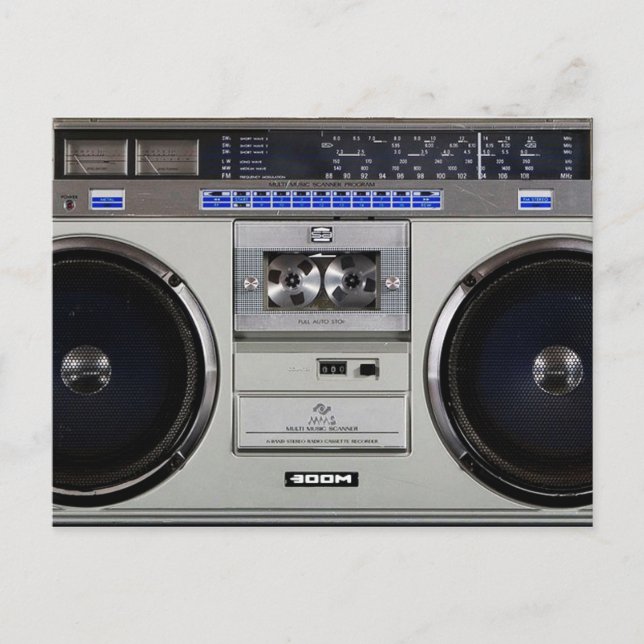 Ghetto Blaster Boombox Postcard (Front)