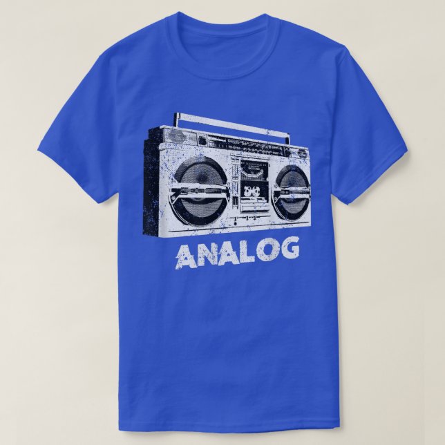 Ghetto Blaster Boombox Radio Hip Hop Analogue Musi T-Shirt (Design Front)