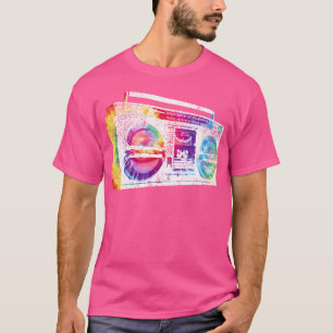 Ghetto Blaster Boombox Radio Hip Hop Music Tie Dye T-Shirt