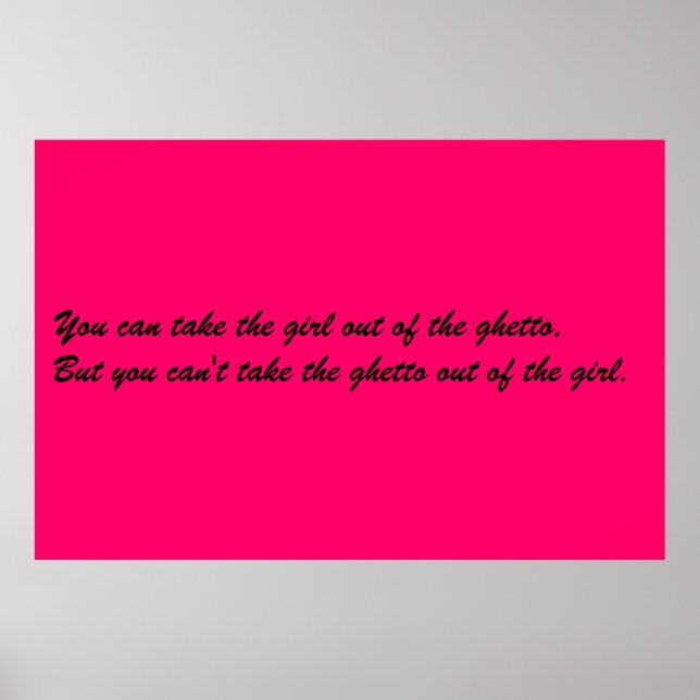 Ghetto Girl Poster (Front)