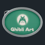 Ghibli Art: Crafting Wonder Belt Buckle<br><div class="desc">With an iconic Totoro-inspired figure at its heart,  this logo for Ghibli Art blends the beloved whimsy of Studio Ghibli with a clear artistic identity. The rich green palette and gentle script typeface highlight a creative space dedicated to the unique storytelling and visual artistry inspired by Ghibli's beloved universe.</div>