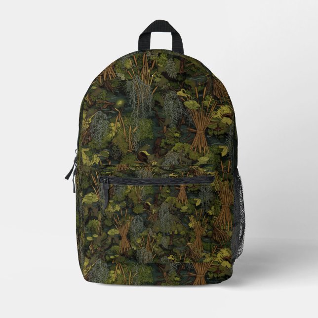 Ghillie Suit Pattern Swamp Terrain  Printed Backpack (Front)