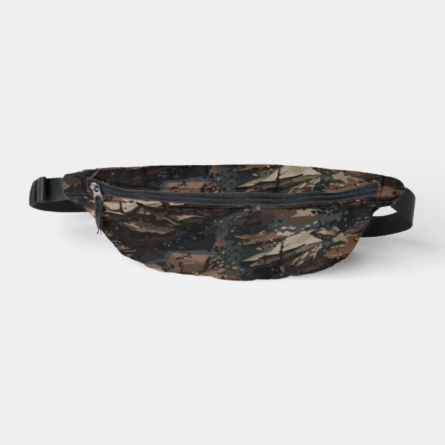 Ghillie Suit Rocky Terrain Pattern Bum Bags (Front)