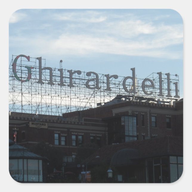 Ghirardelli Square- San Francisco Square Sticker (Front)