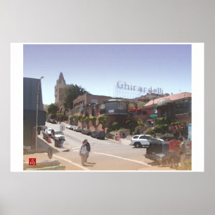 Ghirardelli Square-SanFrancisco Digital Watercolor Poster
