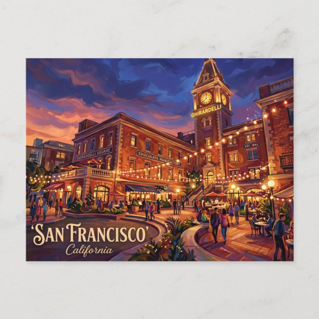 Ghirardelli Square USA Postcard (Front)