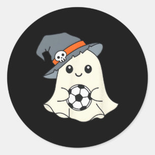 Ghoooal Soccer Ghost Halloween Funny Soccer Hallow Classic Round Sticker
