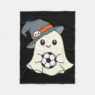 Ghoooal Soccer Ghost Halloween Funny Soccer Hallow Fleece Blanket