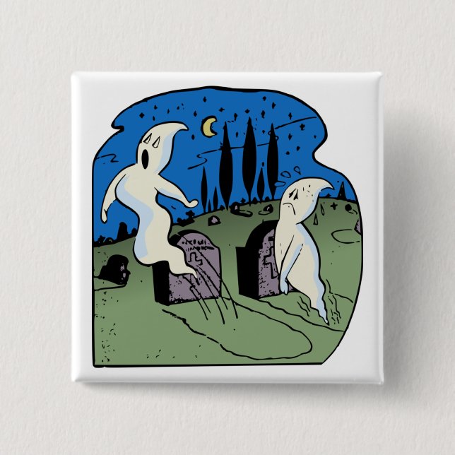 Ghost 15 Cm Square Badge (Front)