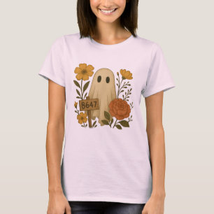 Ghost 8647 Sign Subtle Anti-Trump Floral Halloween T-Shirt