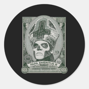 Ghost Â€“ Papa Cash Classic Round Sticker