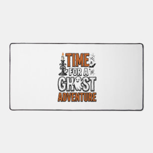 Ghost Adventure Halloween Vintage Typography Desig Desk Mat