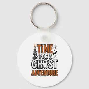 Ghost Adventure Halloween Vintage Typography Desig Key Ring