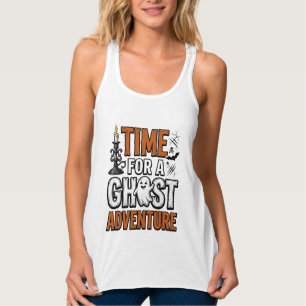 Ghost Adventure Halloween Vintage Typography Desig Singlet
