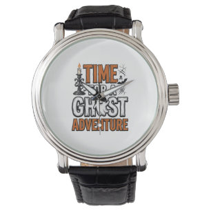 Ghost Adventure Halloween Vintage Typography Desig Watch