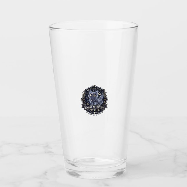 Ghost Afterlife Cat Cat Dad Gift Idea - Ghost Afte Glass (Front)