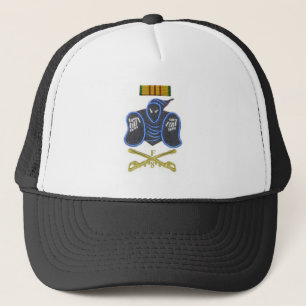 ghost and sabres troop trucker hat