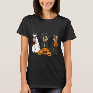 Ghost And Witch German Shepherd  T-Shirt