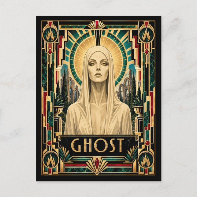 Ghost, Art Deco Mythical Postcard (Front)