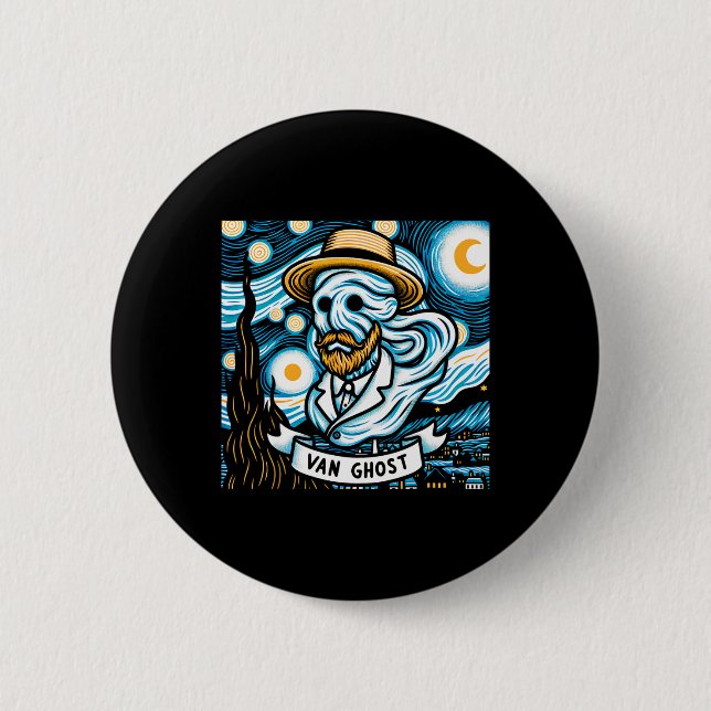 Ghost Art Teacher Halloween  6 Cm Round Badge (Front)
