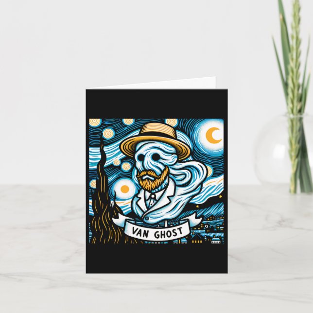Ghost Art Teacher Halloween  Card (Front)