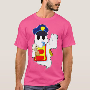 Ghost As Police Officer With Whistle  T-Shirt