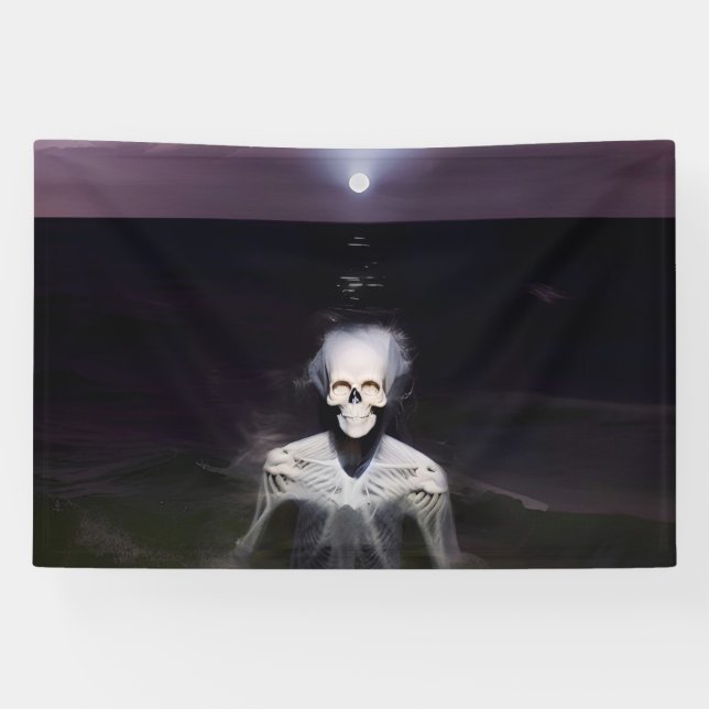 Ghost at Sea - Oil Painting Banner (Horizontal)