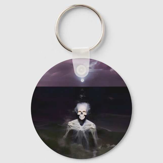 Ghost at Sea - Oil Painting Key Ring (Front)