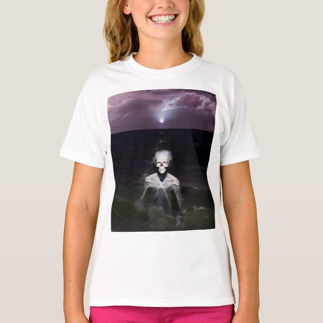 Ghost at Sea - Oil Painting T-Shirt (Front)