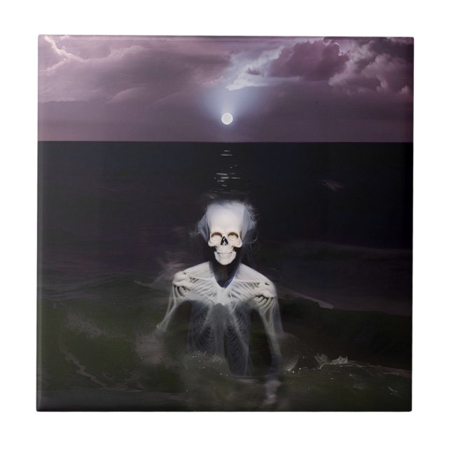 Ghost at Sea - Oil Painting Tile (Front)