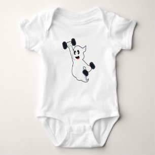 Ghost at Strength training with Dumbbells Baby Bodysuit