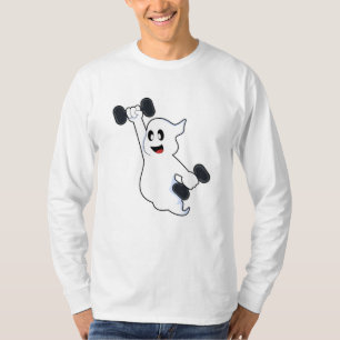 Ghost at Strength training with Dumbbells T-Shirt