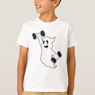 Ghost at Strength training with Dumbbells T-Shirt